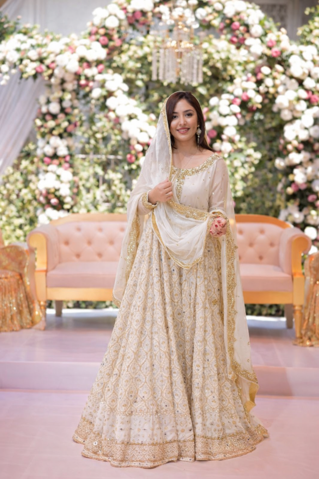 Chikankari Chiffon Hand-Embroidered Anarkali