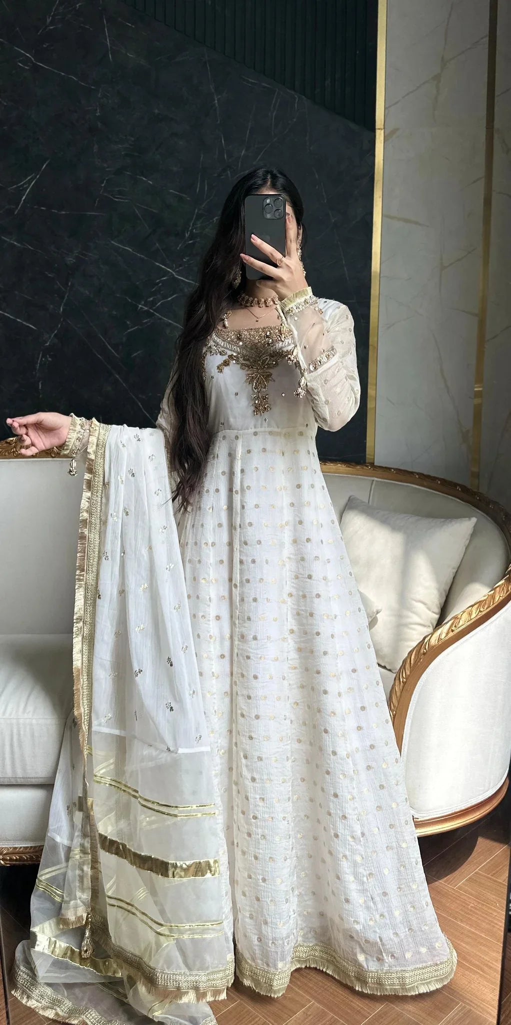 Jamawar Chiffon Suit