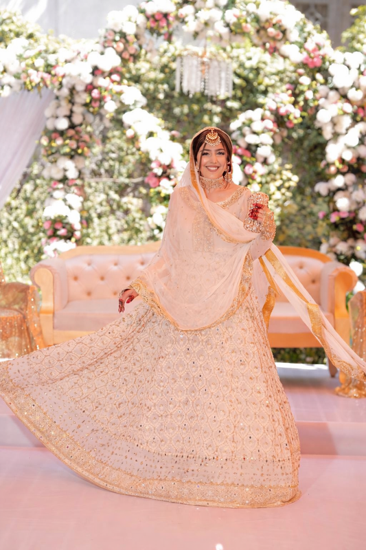 Chikankari Chiffon Hand-Embroidered Anarkali