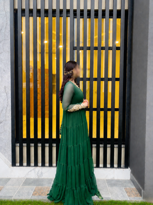 Chiffon Hand-Embellished Frock